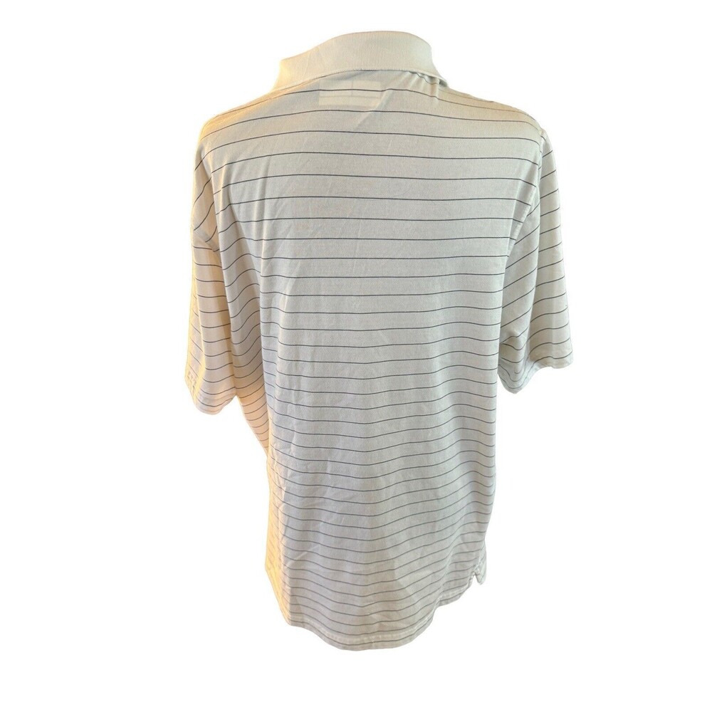 Callaway Golf Sport Polo Shirt Mens XL White Black Striped Short Sleeve Active - Picture 4 of 9
